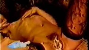 Slender ginger girl intensely pounded in her vagina by the canine