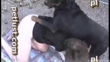 Young woman banged by enormous canine gulps down its cum at the finish