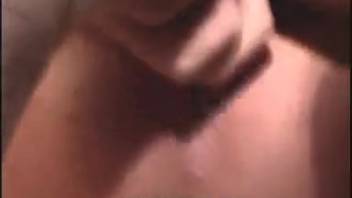 Shaved vagina animal enthusiast bangs in a homemade furry outfit