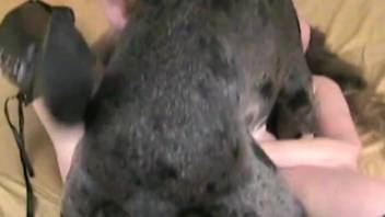 Inexperienced cutie with fair skin bangs a lustful monster