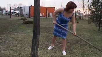 Insanely steamy outdoor bestiality video with a horse and a zoophile whore