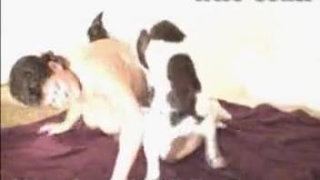 Experienced lady samples a delicious canine dick in her vagina following a delightful oral pleasure