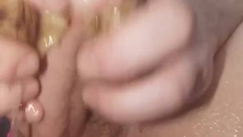 Man employs his alluring penis to penetrate two snails simultaneously