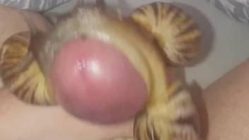 Snails cover his raging hard-on in their sexy goo