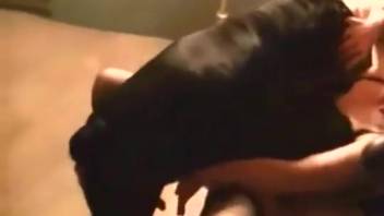Adorable vixen parts her thighs for a filthy monster