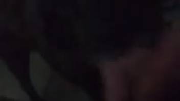 Amazing first-person oral sex clip featuring a hot ebony canine