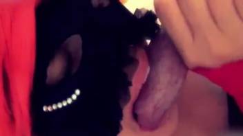 Steamy woman displaying her moist vagina in intense fucking session