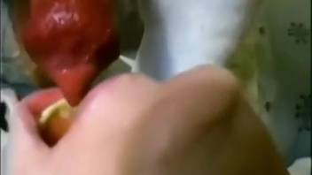 Aroused woman gulping semen in this steamy adult film