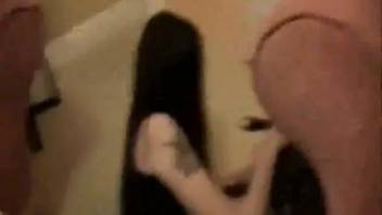 Bouncy ass hottie relishing steamy action in a sizzling clip
