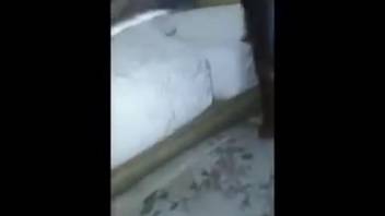 Hot beast ravaged by a guy's impressive cock right here