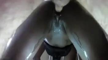 Gushing bestiality cunt pounded to ecstasy twice