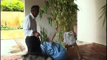 Spouse blows the canine dick directly in front of her hubby